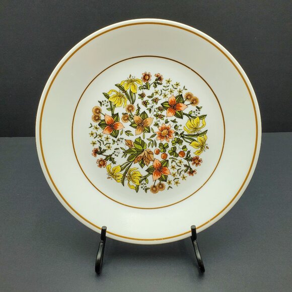 Corelle Indian Summer Luncheon Plates Corning Autumn Floral Salad Plates - Picture 5 of 12